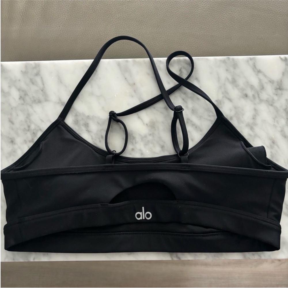 ALO Yoga Black Strappy Sports Bra